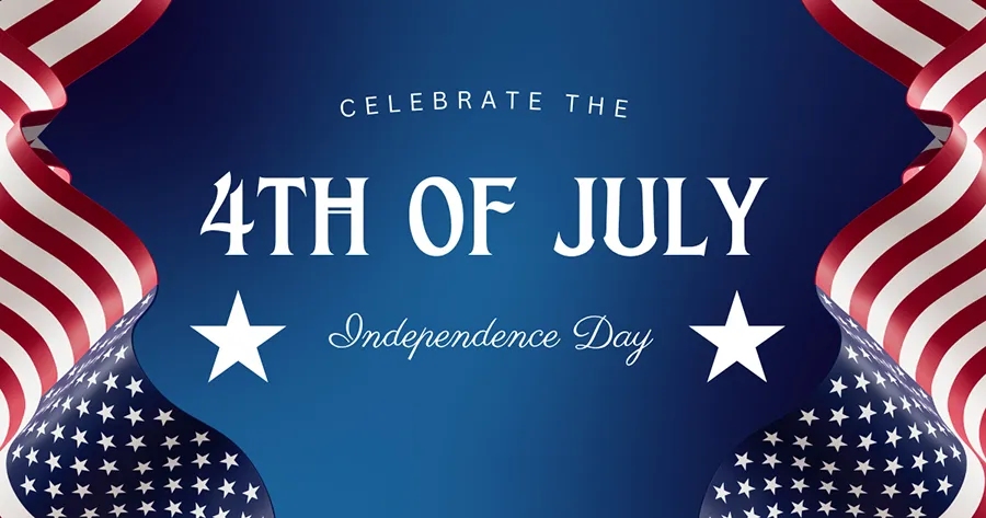 Blue Red White Modern Happy Independence Day Banner 1200 x 630 px 2